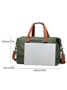 旅行收納行李袋，拉鍊輕量組織袋，運動旅行斜背手提包 - 綠色 - 查看 8