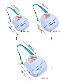 1pc Hamster Shoulder Bag With Mesh Design, Breathable, For Outdoor Use, Suitable For Squirrels, Hamsters, Guinea Pigs - Pink - View 5