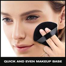 4入軟式氣墊粉撲,粉撲海綿,適用於氣墊粉底,美妝蛋,粉撲,乾、濕雙用的製作工具