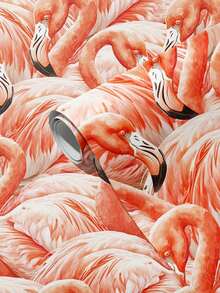 1入組火烈鳥壁畫壁紙,自粘pvc壁紙貼紙,家居裝飾橘皮和黏貼火烈鳥壁紙