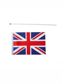 10pcs Miniature/British Stick Flags, 8.2*5.5 Inches, Suitable For Festivals, Celebrations And Desk Decoration
