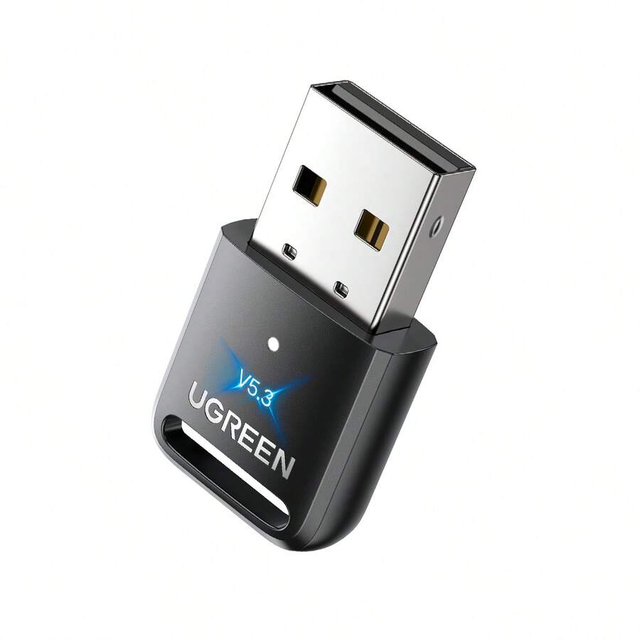 Mini Dual Usb 2.0 Bluetooth 5.3 Adapter For PC Laptop Speaker Wireless Mouse Keyboard Headphones High Speed - Black - View 1
