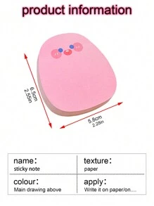 Blue Shy Expression Sticky Notes, Emoji Themed, Adorable Cartoon Colorful Memo Pad, Student Princess Stationery, N Times Sticky Notes Messages - Blue - View 2