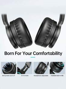 Picun B12 Pro無線耳機,高清立體聲音、帶內置麥克風,深沉低音20小時續航,快充無線5.2耳機適合成年人、學校、旅行使用 - 白色 - 查看 10