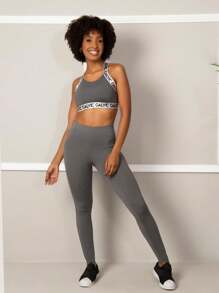 Women Sports Sets - 灰色 - 查看 2