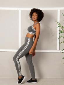 Women Sports Sets - 灰色 - 查看 1