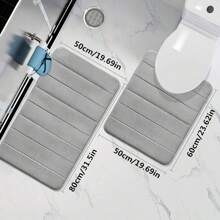 1 pieza Alfombrilla de baño de baño moderno antideslizante agua absorbente para cuarto de baño - Camel - Ver 2