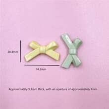 50入組20.4*34.2mm亞克力實色蝴蝶結珠子,diy珠寶配件 - 50顆/20.4*34.2mm - 查看 2