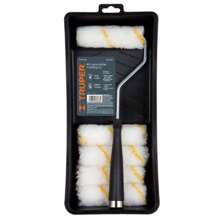 Paint Roller Kit, 4" (Handle, Tray And Felt) - White - View 4