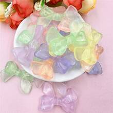 20入組23.7*34mm美人魚蝴蝶結珠子diy手機殼亞克力鑰匙扣頭繩材料diy配件 - 20顆/23.7*34mm - 查看 3