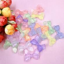 20入組23.7*34mm美人魚蝴蝶結珠子diy手機殼亞克力鑰匙扣頭繩材料diy配件 - 20顆/23.7*34mm - 查看 4
