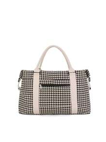 Checkered Handheld Travel Bag Large Capacity Gym Bag Lightweight Short Distance Business Storage Bag Handbag Handbags Hand Bag Weekend Bag Luggage Bag For Travel Business Vacation Holiday Outdoor Hospital Back To School Holiday Overnight Bag Tote Bag Shoulder Bag For Men Women Student Traveling Bag Houndstooth Plaid - Multicolor - View 7