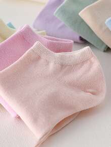 8pairs/pack Random Color Simple Casual Sporty Fashion Women's Ankle Socks - Multicolor - View 3