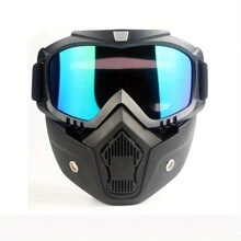 Anti-UV Winter Ski Goggles Windproof Sunglasses With Removable Mask/Suitable For Ski Motorcycle Cycling Riding Mask - Blue - View 10