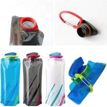 1 pièce Sac d'eau souple portable ultra-léger et pliant de 700 ml pour les sports d'extérieur et le camping, avec poignée et crochet de suspension, équipement de camping