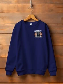 Blusa Moletom Urso Solitario Bear Lonely GOLA 2087 - Azul Marinho - Visão 2