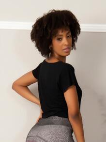Women Sports Tees & Tanks - Negro - Ver 3