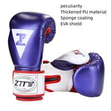 Guantes De Boxeo Profesionales Morados Y50 Ztty 01 - Morado - Ver 2