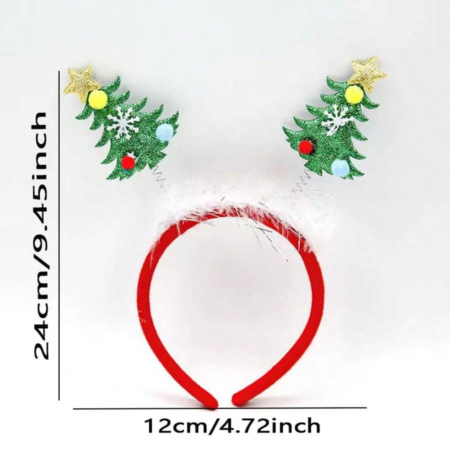 Christmas Tree Topper Headband, Santa Hair Hoop For Adult And Kids