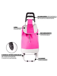 Carrito Para Mandado Sencillo - Rosa - Ver 4