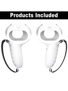2 pièces Couverture en silicone anti-dérapant touche manette compatible avec Oculus Quest 2 - Blanc - Voir 2