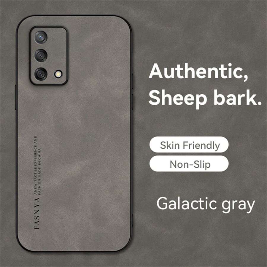 Sheepba皮革手機殼布紋貼合抗摔保護殼,適用於oppo A1、a1pro、a1k、a15、a15s、a16、a16k、a17、a17k、a2m、a3s、a5、a5s、a7、a36、oppo A38 4g、oppoa39、a57、a52、a53、a32、a54、4g Oppoa55 A57 4g、a77 4g、a57 5g、a58、a5 8x、a78、a58 4g、a59、a71、a72、a74 4g、a78、a8、a31、a83、a91、a92s、a93、a93s、a94、a95、a96、a97、a9、a9x、a11、a9 2020 - 灰色 - 查看 1