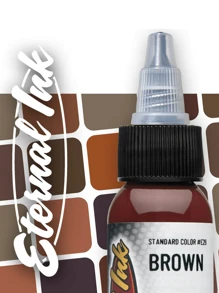 Tinta Tatuaje Eternal Ink de 0.5oz Café, Insumos, Tattoo Ink, Colores Rawhide/Almond/Ivory/Mississippi Mud/Rich Espresso/Sable/Dark Brown/Brown/Plum/Mudslide/Caramel/Cocoa Bean/Dark Ochre - Café - Ver 1