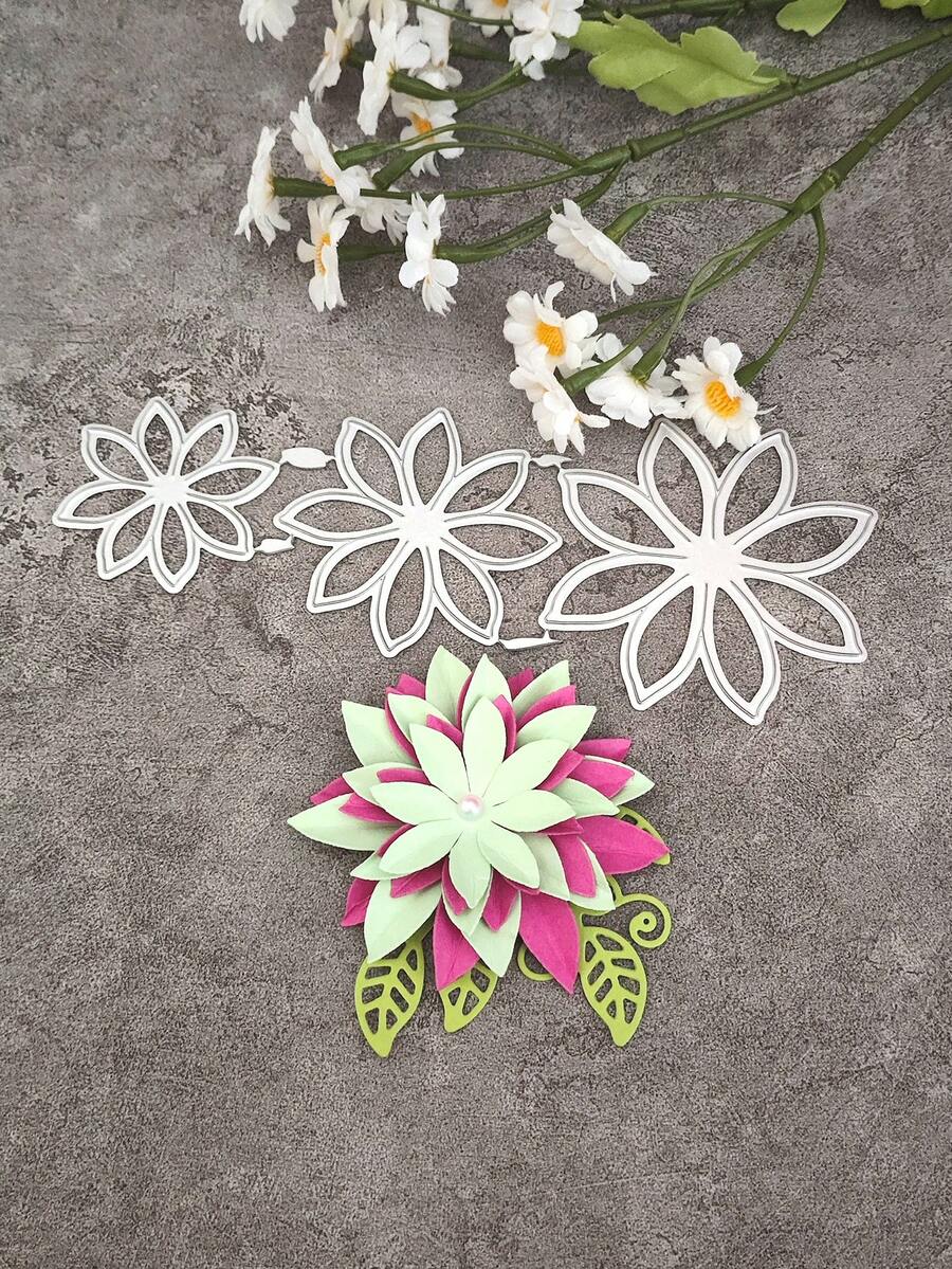 Flower Shaped Die Cutting Mold For Handmade Diy Craft - Silver - View 1