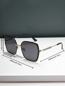 全新男女通用金属偏光时尚眼镜方形街头风格户外时尚眼镜