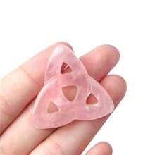 1pc 1inch Natural Stone Irish Knot No Hole Healing Cavring Tumble Ornament And Necklace Pendant