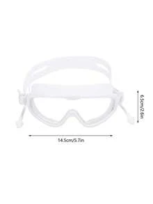 peipo 1 Miếng Lớn Khung trang trí Không thấm nước Chống sương mù Trong sáng Tầm nhìn Kính bơi - trắng - Xem 2