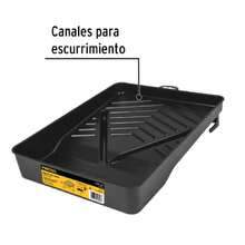 Charola de plástico 14" para rodillo, Pretul - Negro - Ver 2