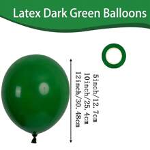 15/45/100pcs 5/10/12 Inch Black & Green Latex Balloons Helium Balloons For Birthday, Graduation, Baby Shower, Wedding, Holiday Party Decoration, With Green Ribbon - Green - View 3