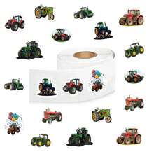 500 cái/cuộn Máy gặt Hình dán Với 10 mẫu , 1 Inch Phim hoạt hình dễ thương Thẩm mỹ Nhãn dán Cuộn Đối với Sổ lưu niệm , Tự dính Niêm phong Văn phòng phẩm Thẻ Phong bì Trẻ em Qủa tặng Thiếu niên Cung cấp cho buổi tiệc REWARD - Nhiều màu - Xem 1