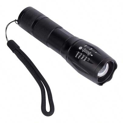 1pc LED Flashlights High Lumens - Mini Flashlights For Camping, Hiking, Walking - Powerful Emergency Flashlights With 5 Modes For Outdoor Use - Bright Flashlight With Zoomable Beam, Camping Accessories