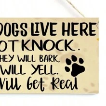 寵物配件,木製寵物標籤吊墜,狗形狀牌