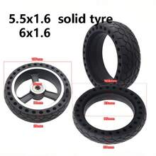 1入組5.5x1.6 6x1.6蜂巢實心輪胎/防爆輪胎,適用於5.5英寸輪,適用於小型電動滑板車,快速輪f0 - 杏色 - 查看 2