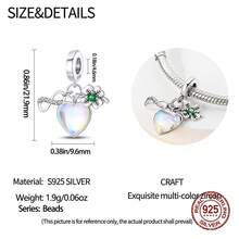 925純銀幾何十字紋項鍊吊墜,適合配搭手鍊,多彩玻璃珠吊墜,創意醫護用品吊墜,彩色玻璃珠 - 杏色 - 查看 5