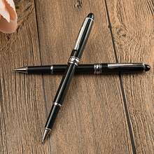 Luxury Black & Golden & Silver Business Gift Pen, Metal Retractable Ballpoint Pen, Optional Pen Holder, Perfect For Birthday Gift - Silver - View 5
