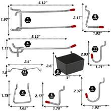 114pcs Pegboard Hook Assortment With Metal Hooks & Storage Box, Used For Organizing & Storing System Tools - Silver - View 3