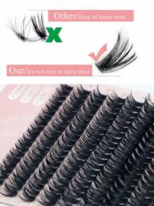 Individual Eyelashes Mink Palsu - Hitam - View 3