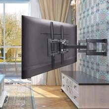 Support Mural TV 32-65 Pouces -Fixation Murale TV Peut Contenir Jusqu'à 35KG, Accroche Television Mural Orientable,Incline et Étend, Support Vesa pour TV Plat,VESA 600x400mm