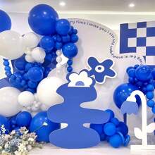 15/45/100 piezas Globos de látex azul real de 5/10/12 pulgadas. Globos de helio para decoración de cumpleaños, graduación, baby shower, boda, fiesta festiva. Cinta azul.