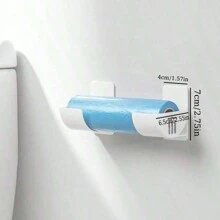 无需钻孔的冰箱侧储物架，可存放保鲜膜、垃圾袋、橱柜 - 白色 - 查看 7