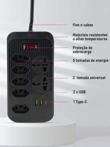 Electrical Sockets & Plugs Adaptors - 黑色 - 查看 2