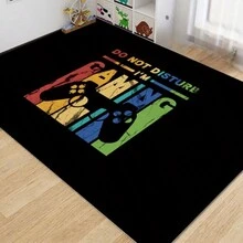 1 Miếng Phim Hoạt Hình 3D Người chơi game Thảm Đối với Con trai Phòng ngủ Thanh thiếu niên , Chơi game Bảng điều khiển Bộ điều khiển Thiết kế Tấm lót Phòng khách Trang trí , Chống trượt Pha lê Sàn nhà , Polyester , Thảm cửa , Chơi game Máy móc Bộ điều khiển Thiết kế Thảm , Phim Hoạt Hình 3D Trò chơi điện tử Phòng Tấm thảm , Chơi game Tấm lót - màu đen - Xem 4