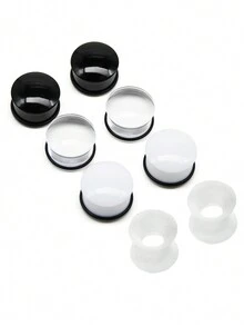 CIZME 8入組矽膠耳塞可彎曲耳道隧道插頭伸縮器耳套插頭量規套件雙耳朵穿透配飾首飾女男適用4mm、5mm、6mm、8mm、10mm、12mm、14mm、16mm、18mm、20mm - 彩色 - 查看 2