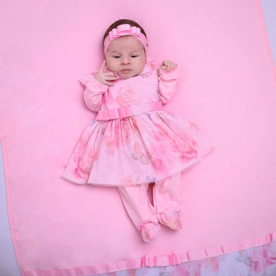 Baby Girls Rompers - 淺粉色 - 查看 1