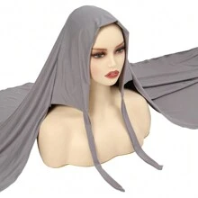 Solid Color Soft Milk Silk Scarf Women's Neckerchief With Tie For Easy Hair Wrapping Witch