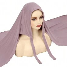 Solid Color Soft Milk Silk Scarf Women's Neckerchief With Tie For Easy Hair Wrapping Witch